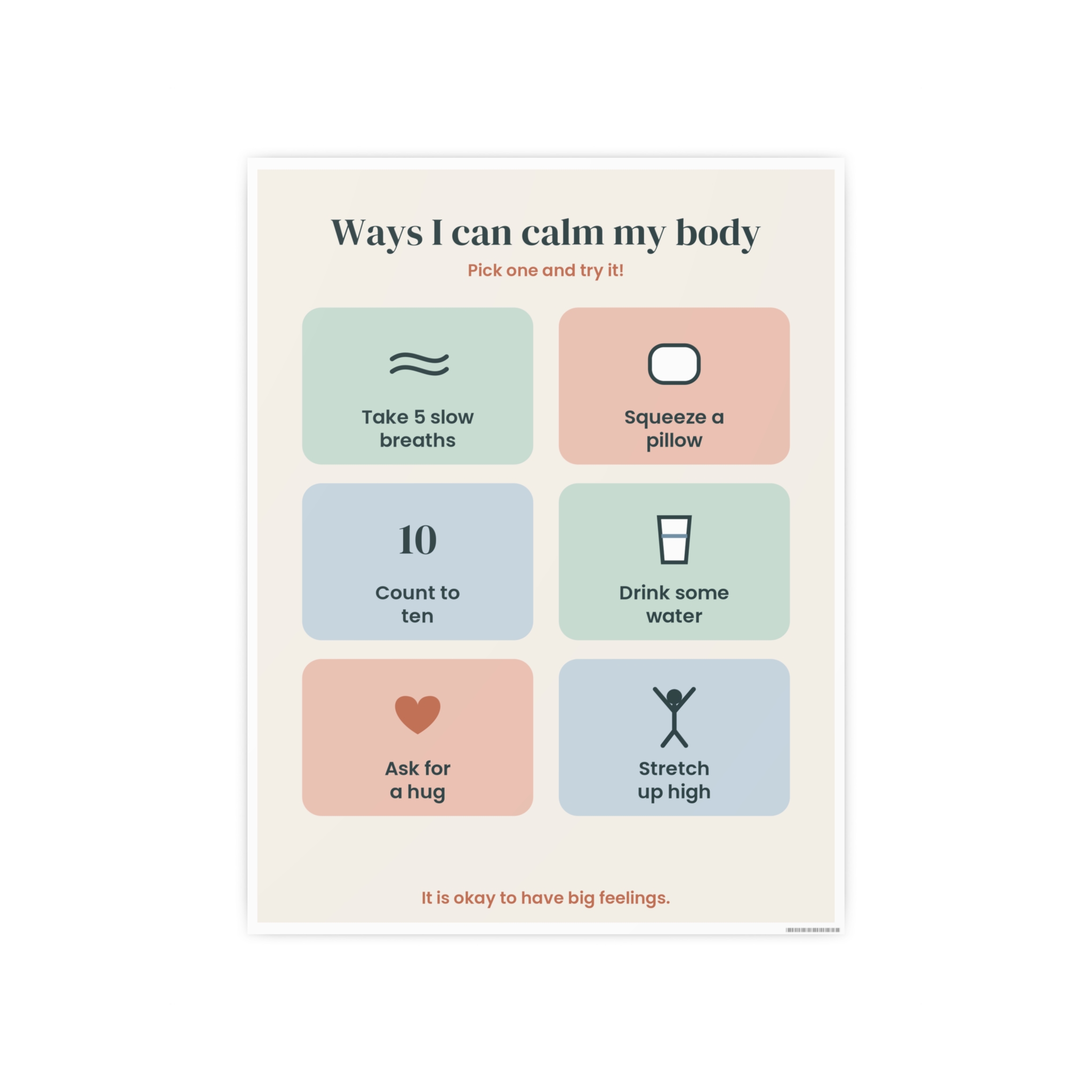 Ways I Can Calm My Body Poster, view 7