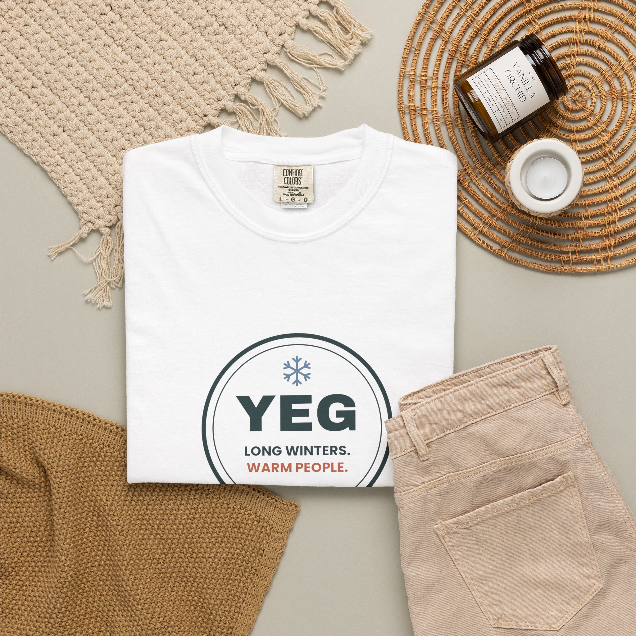 YEG Long Winters Warm People T-Shirt – Edmonton Gift - Image 4