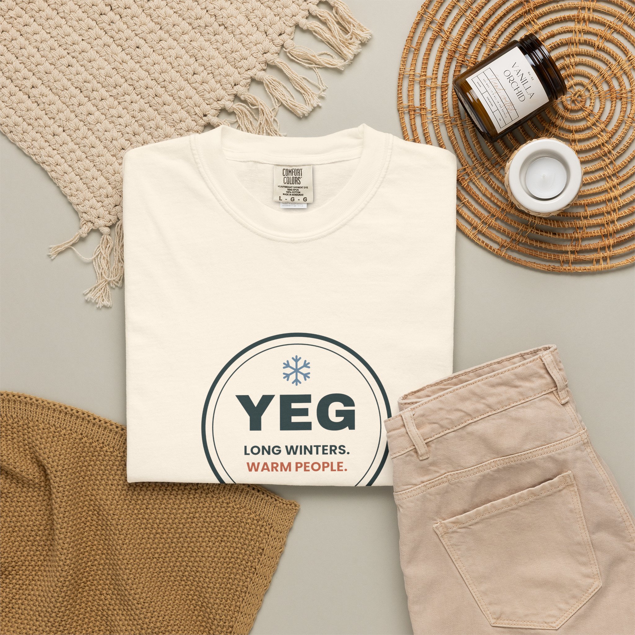 YEG Long Winters Warm People T-Shirt – Edmonton Gift - Image 8