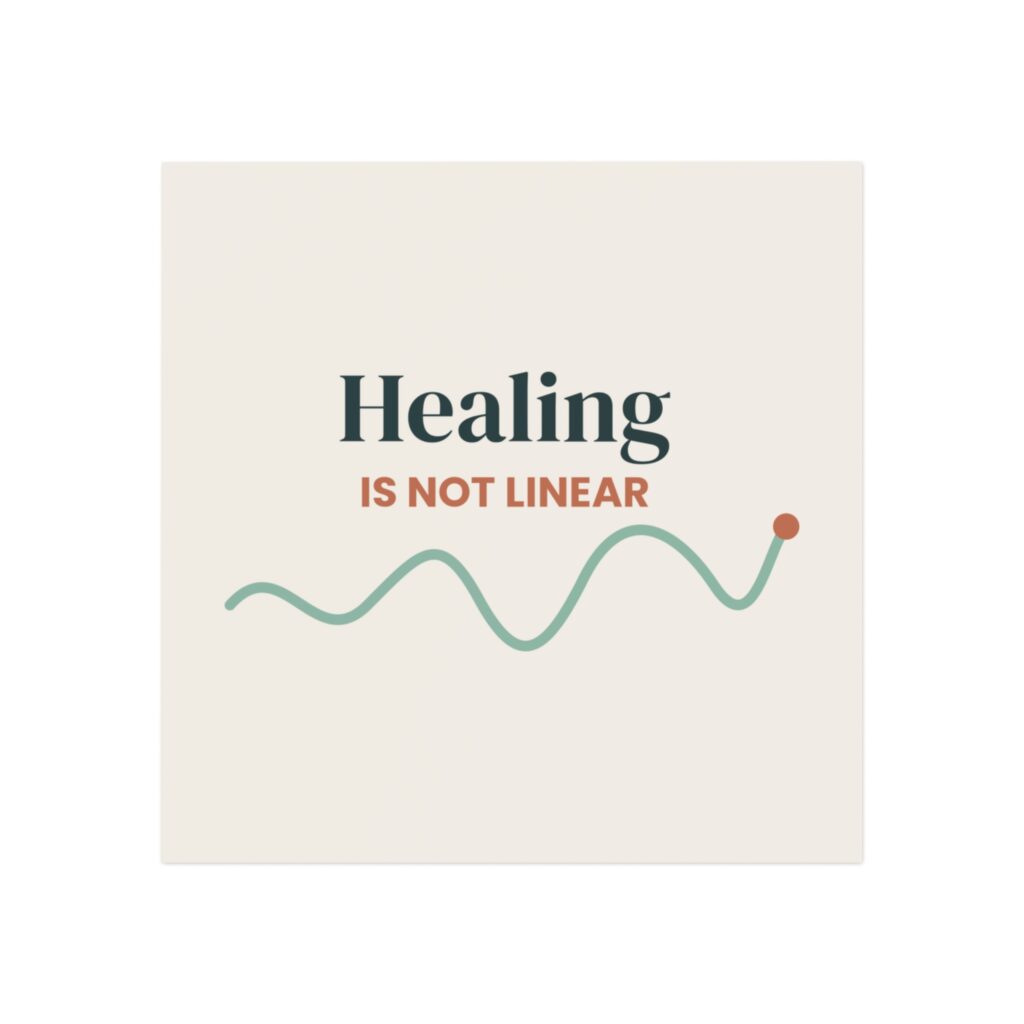 Healing Is Not Linear Magnet – Mental Health Awareness Gift