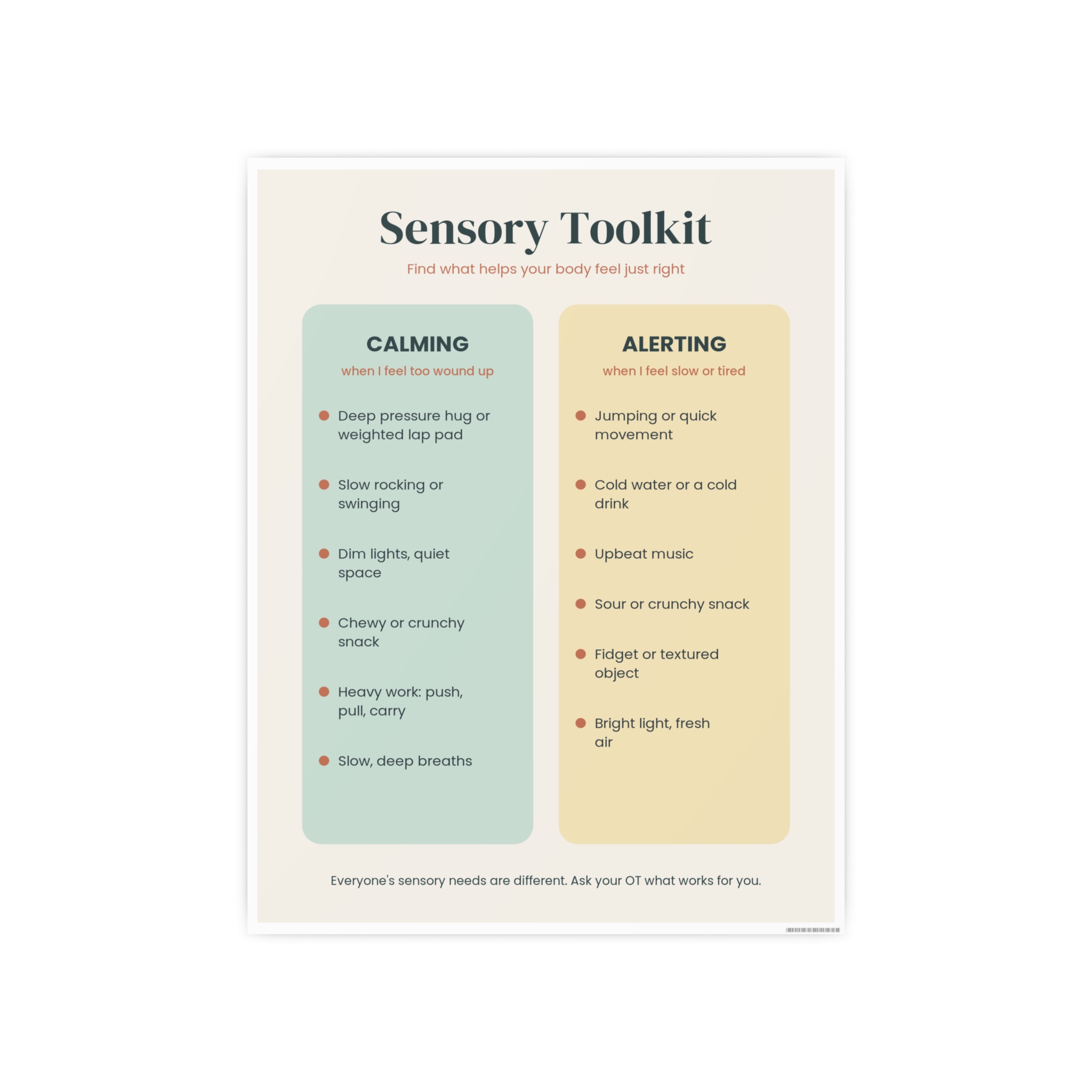 Sensory Toolkit Poster, view 7