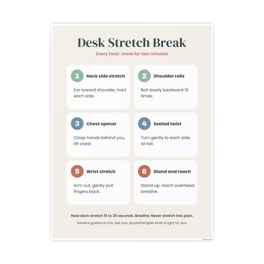 Desk Stretch Break Poster by OnlinePrint.ca