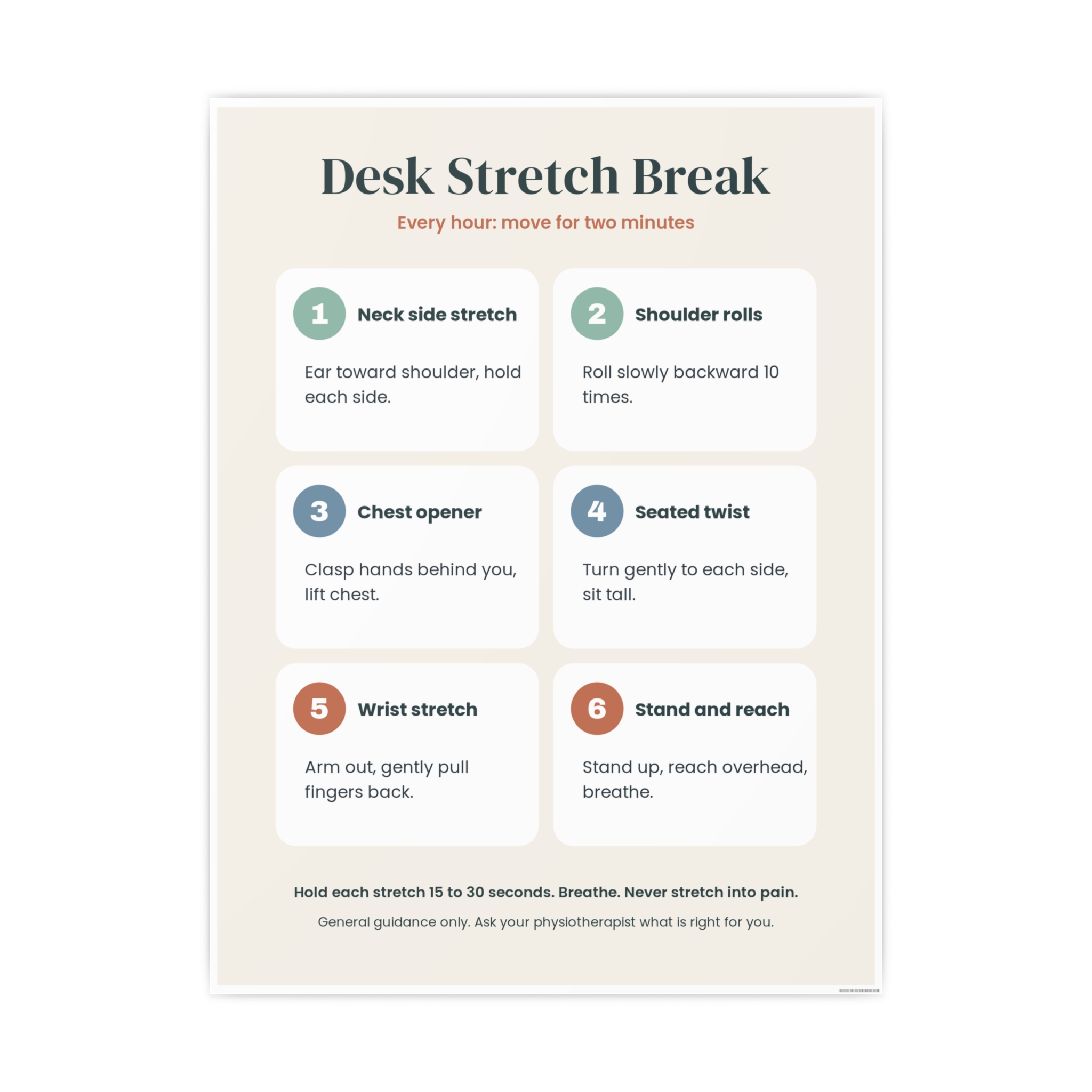 Desk Stretch Break Poster by OnlinePrint.ca