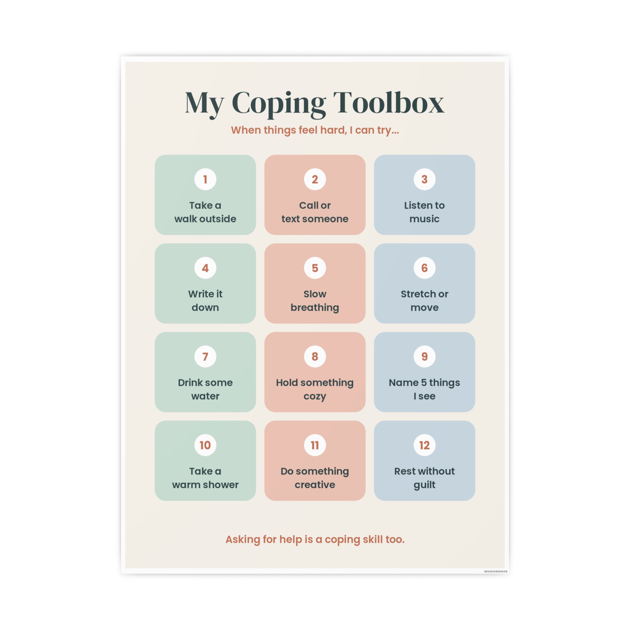 My Coping Toolbox Poster by OnlinePrint.ca