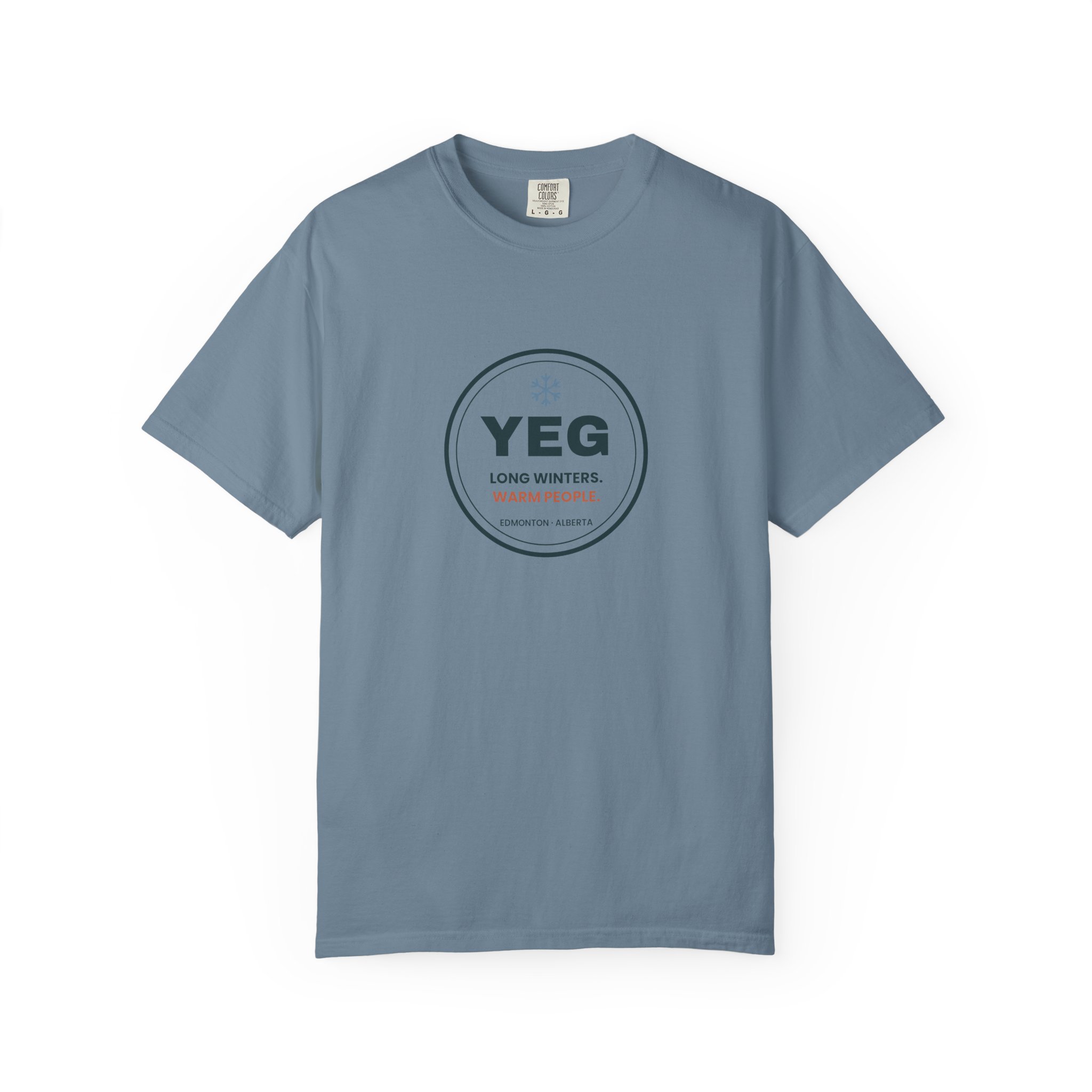 YEG Long Winters Warm People T-Shirt – Edmonton Gift - Image 17