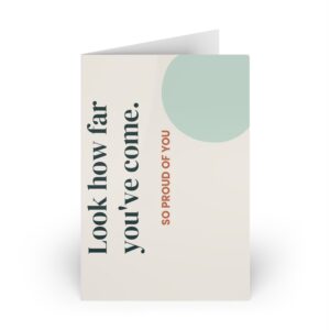 Look How Far You've Come – Therapy Graduation Cards (10 Pack)